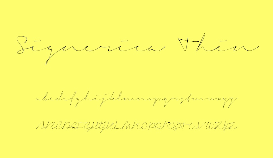 signerica-thin font