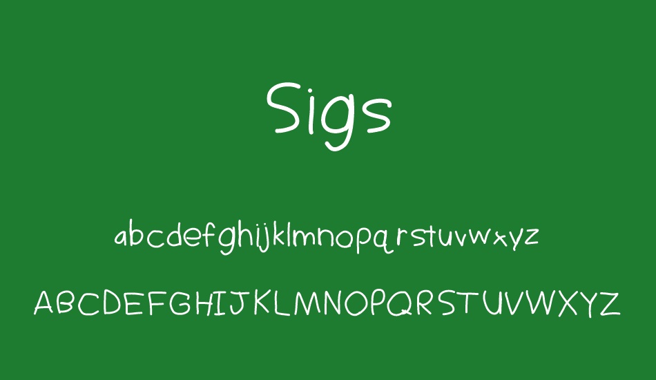 sigs font