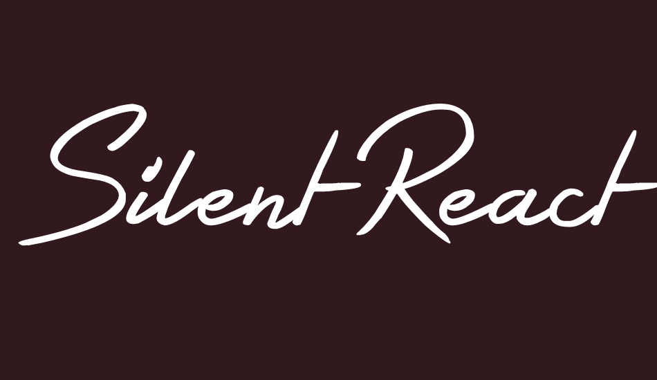 silent-reaction font big