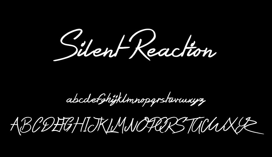 silent-reaction font