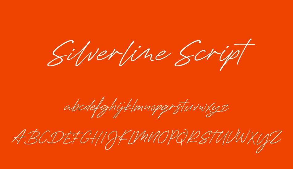 silverline-script-demo font