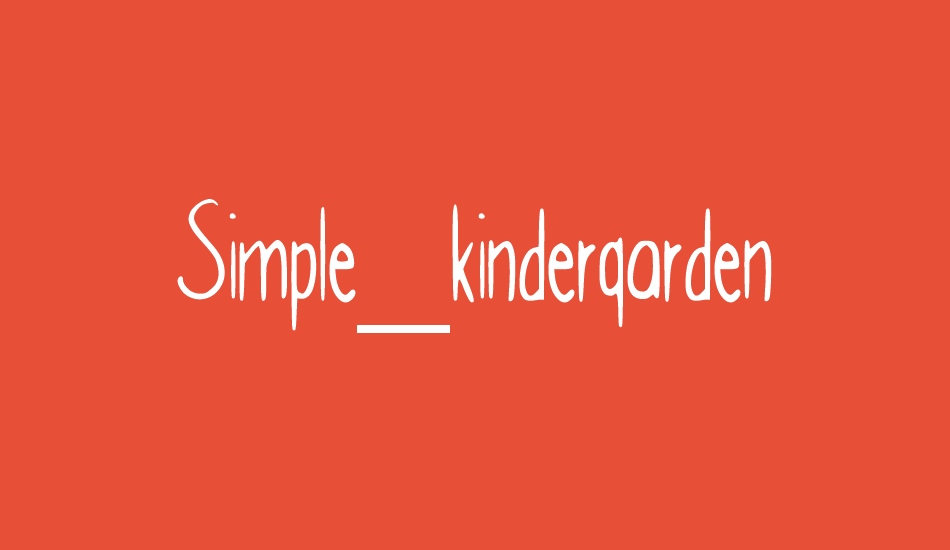 simple-kindergarden font big