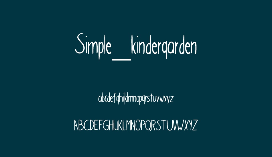 simple-kindergarden font