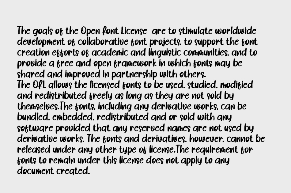 Simple Present Tense font 1
