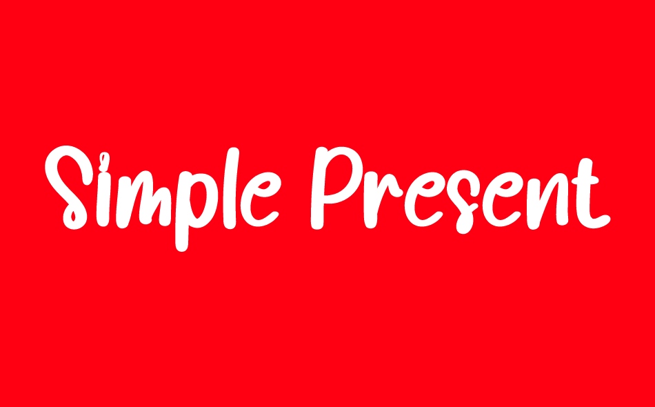 Simple Present Tense font big