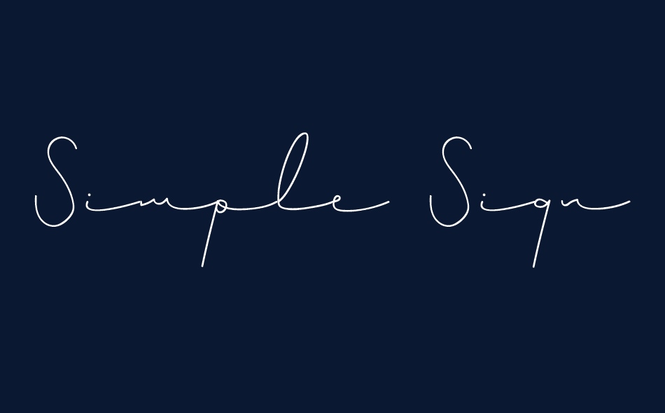 Simple Signature font big