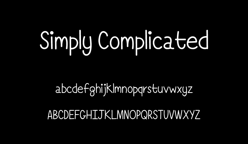 simply-complicated font