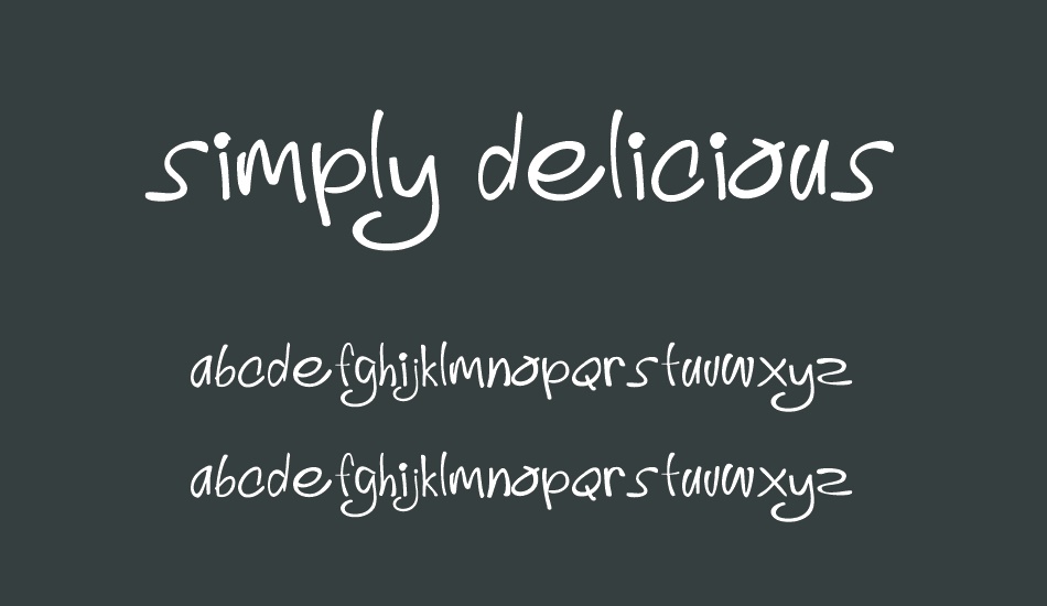 simply-delicious font