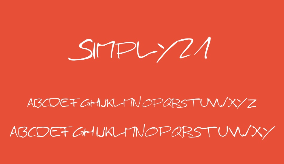 Simply21 font