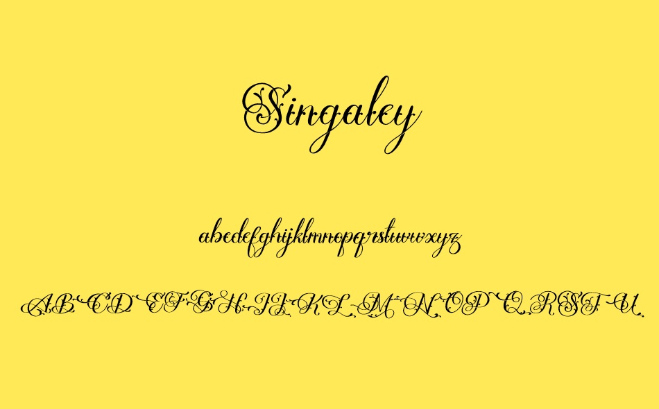 Singaley font