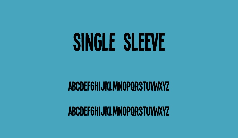 single-sleeve font