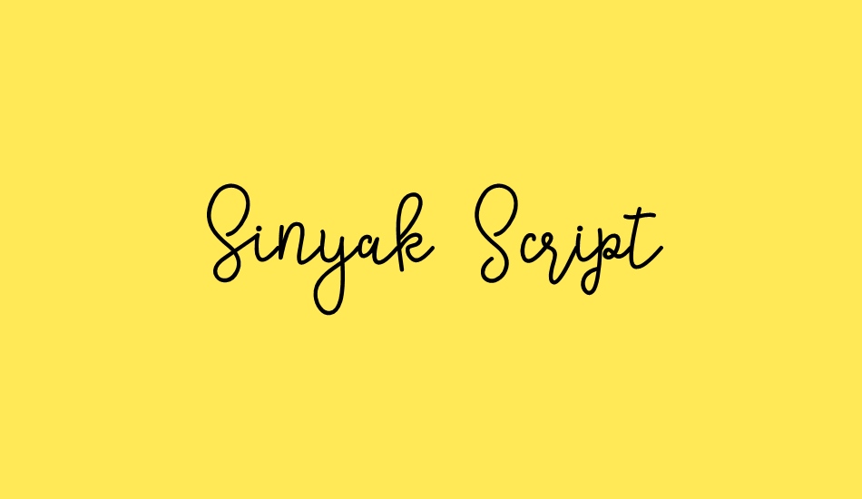 sinyak-script font big