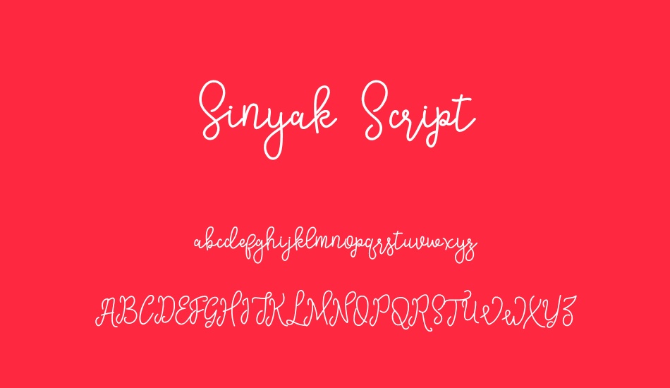 sinyak-script font