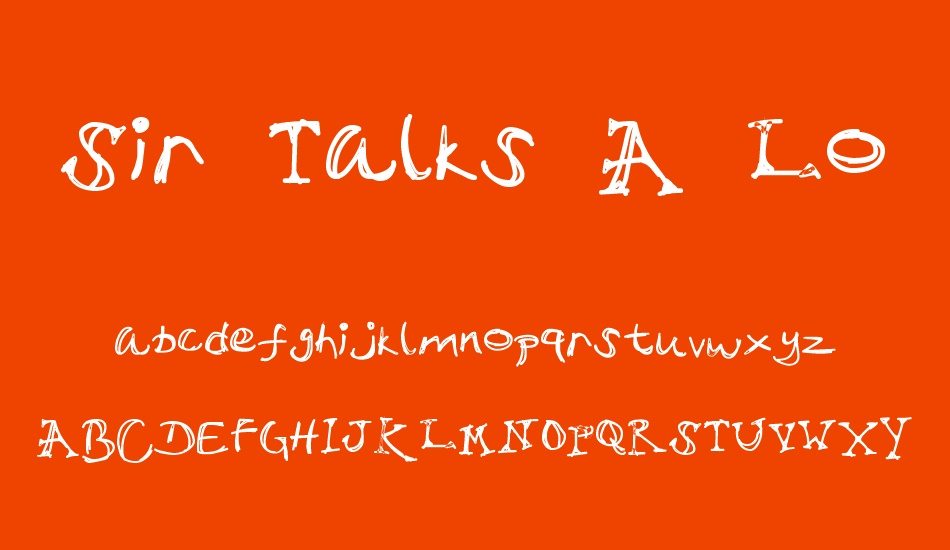 sir-talks-a-lot font