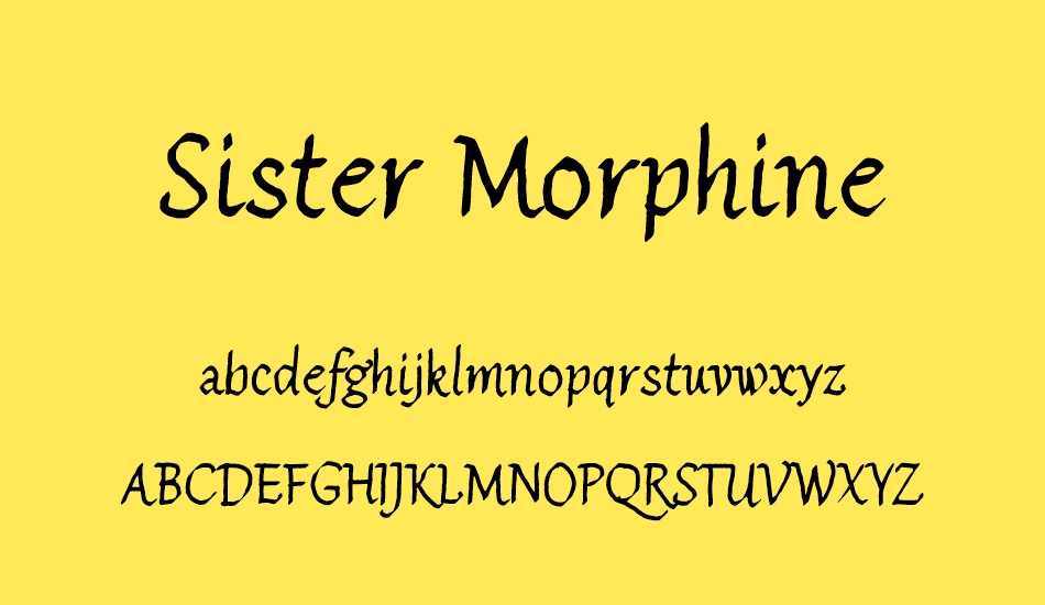 sister-morphine font