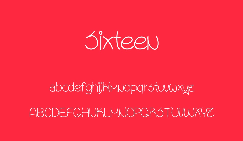 sixteen font