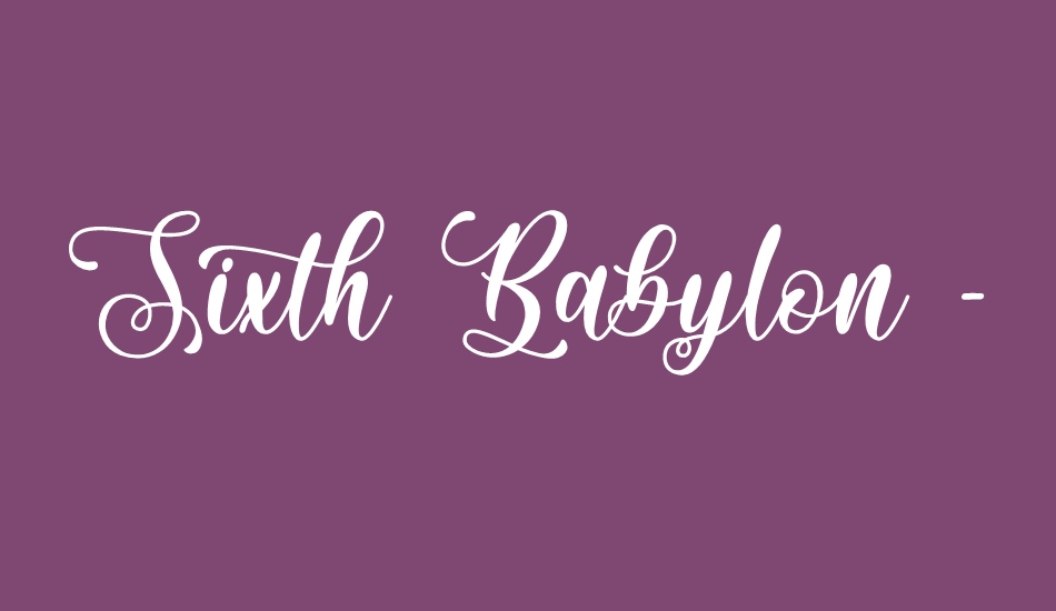 sixth-babylon---personal-use font big