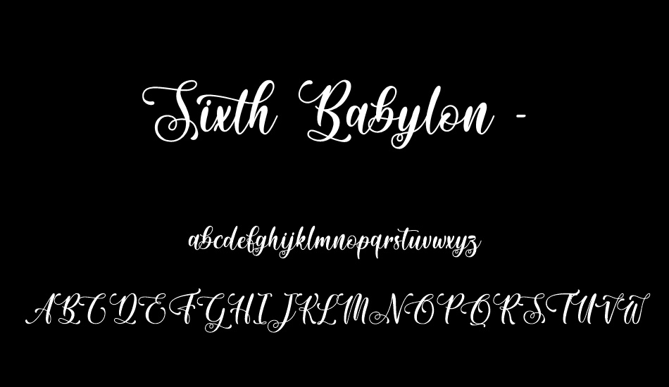 sixth-babylon---personal-use font