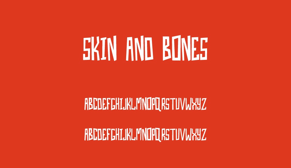 skin-and-bones font