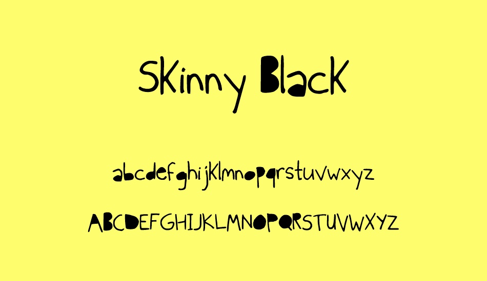 skinny-black font