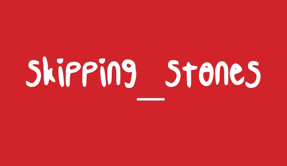 skipping-stones font big