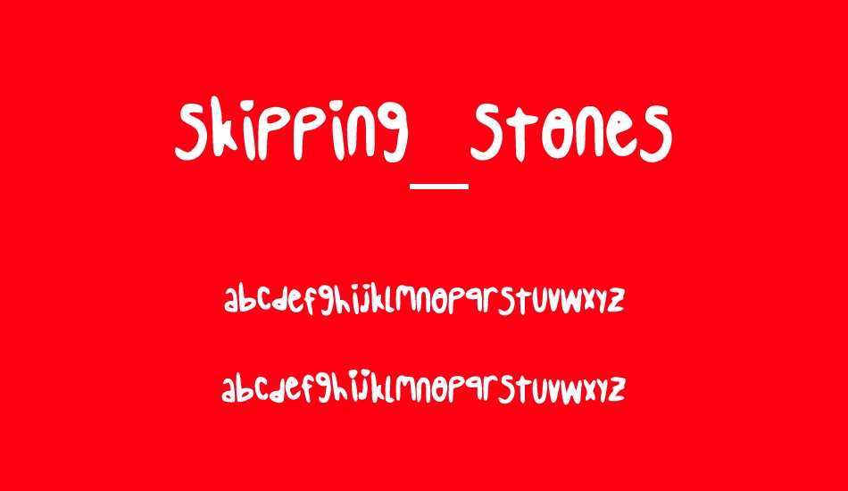 skipping-stones font