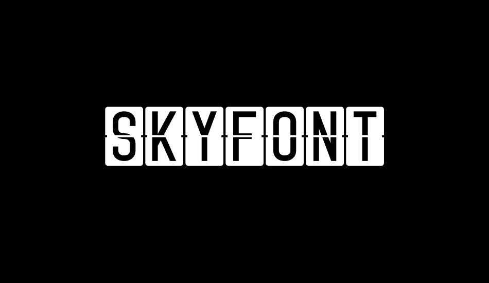 skyfont font big