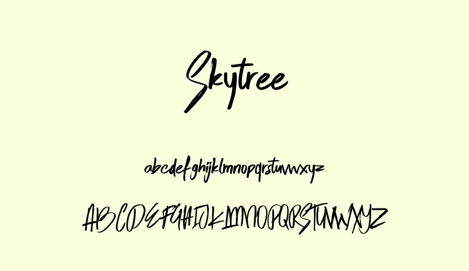 skytree font