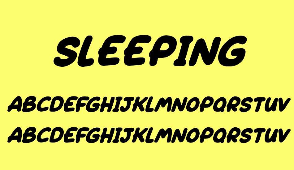 sleeping font