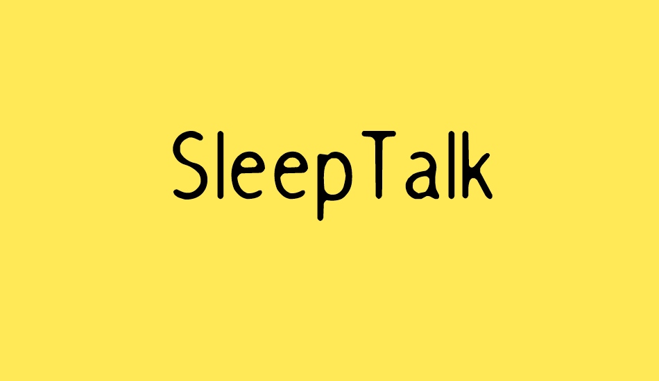 sleeptalk font big