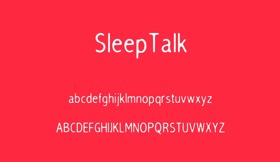 sleeptalk font