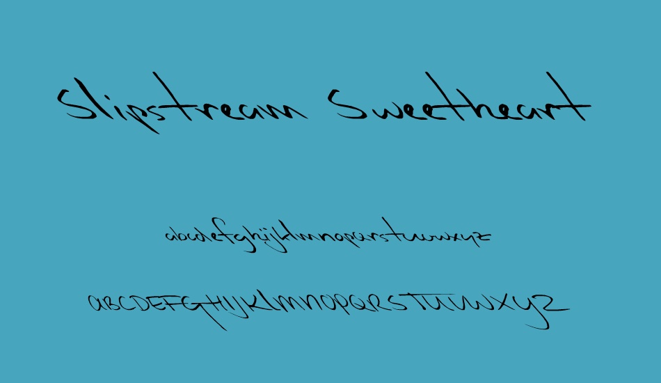 slipstream-sweetheart font