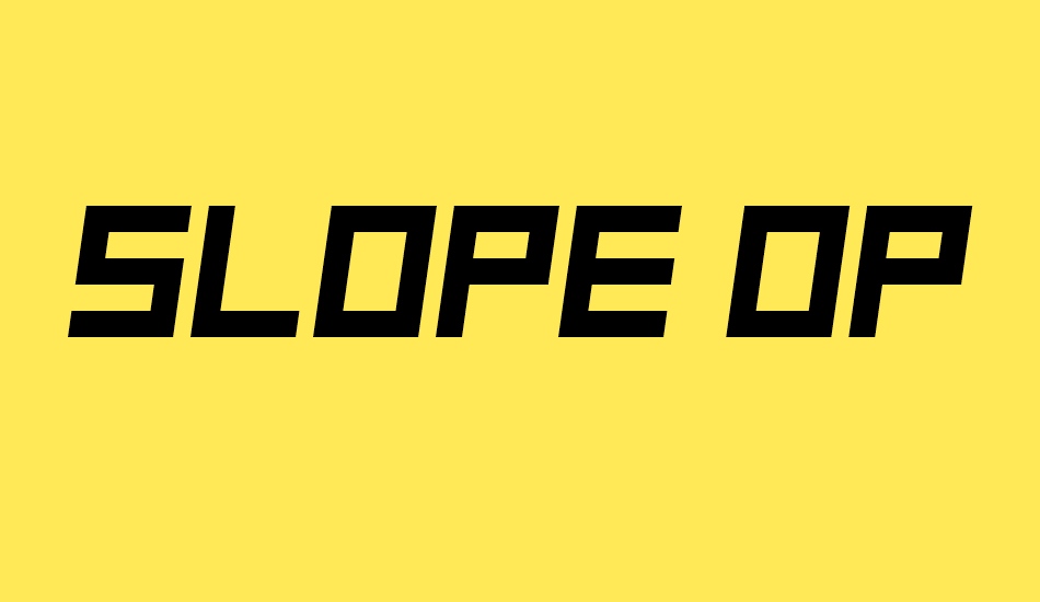 slope-opera font big