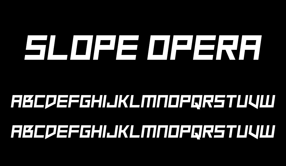 slope-opera font