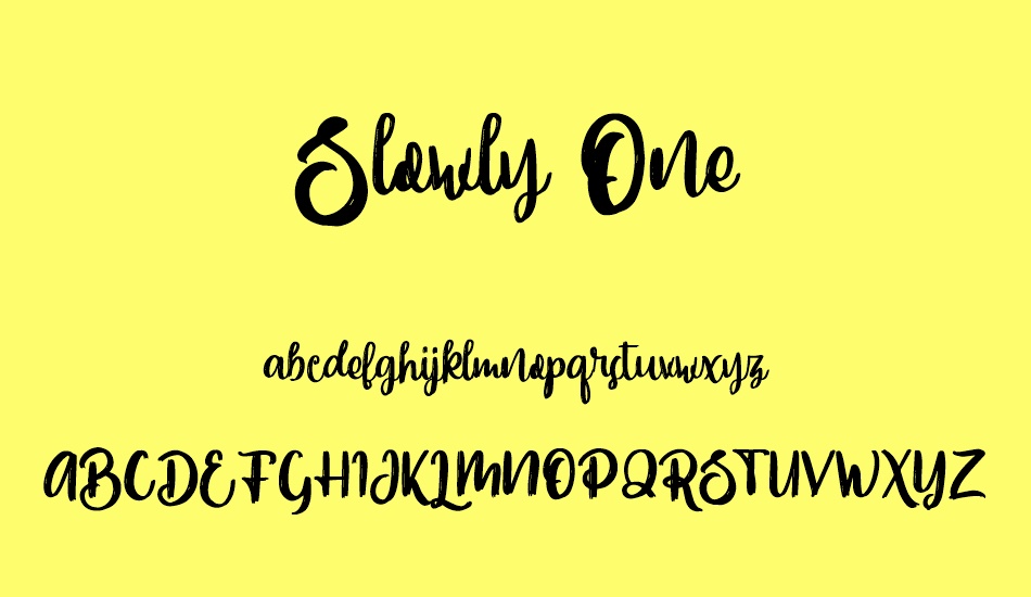 slowly-one-free-font