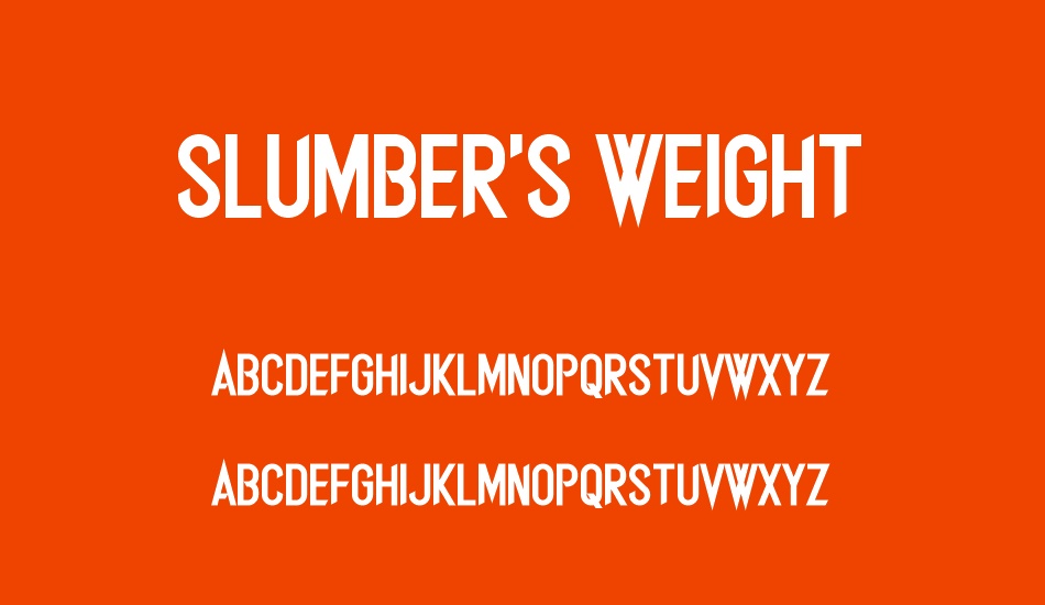 slumbers-weight font