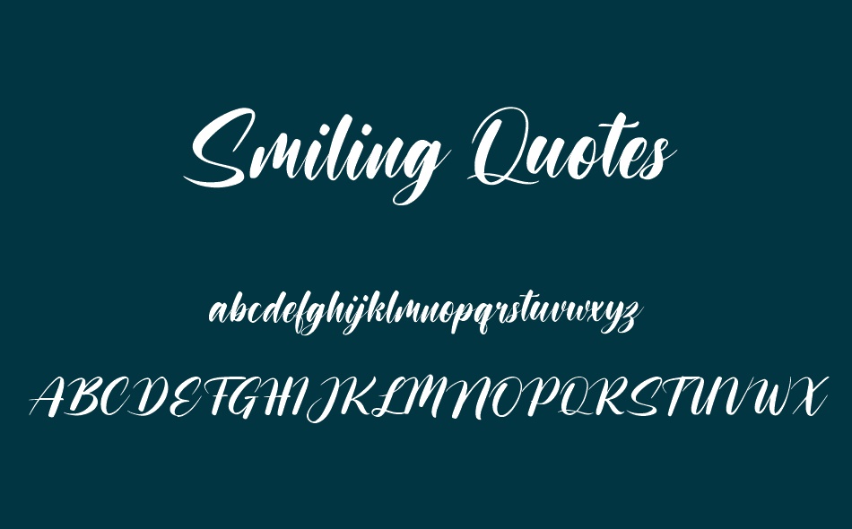 Smiling Quotes font