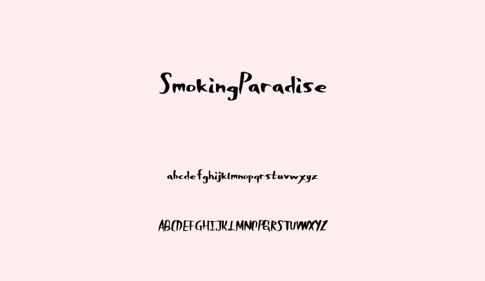 smokingparadise font