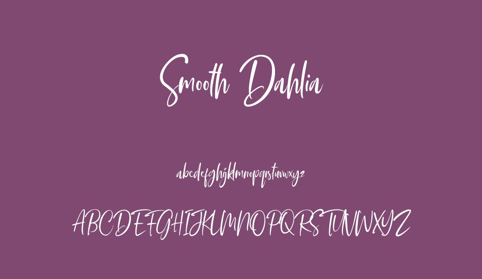 smooth-dahlia font