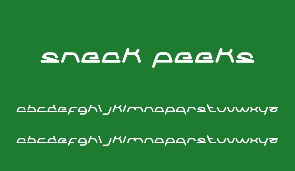 sneak-peeks font