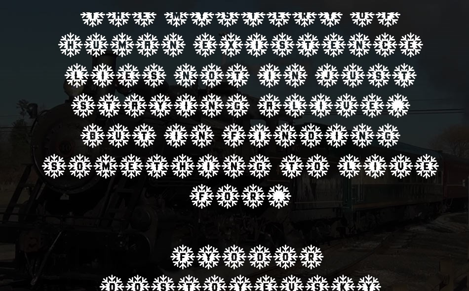 Snow Star Type font text