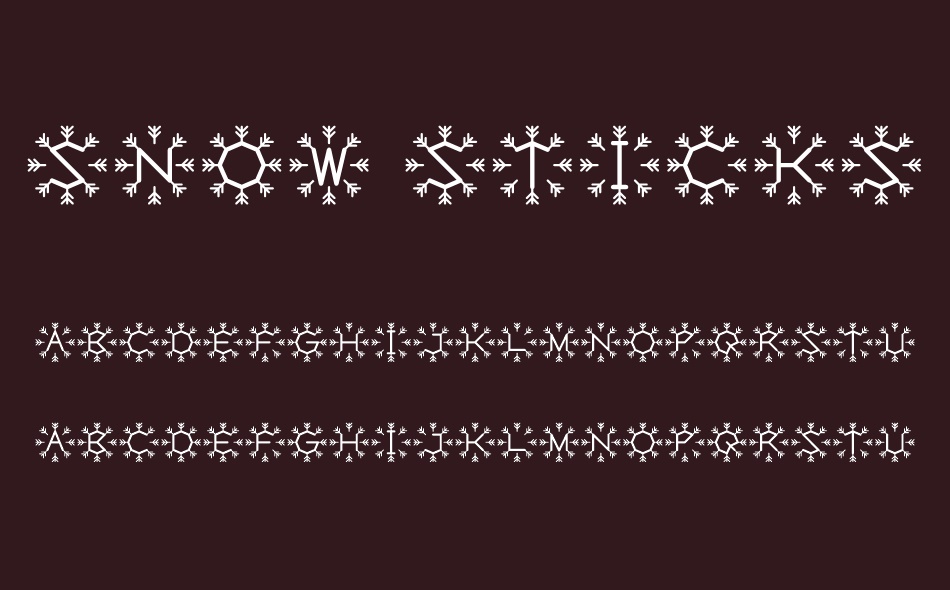 Snow Sticks font