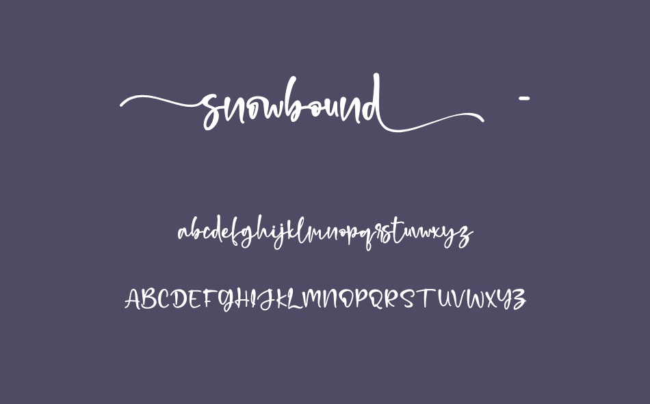 Snow Bound font