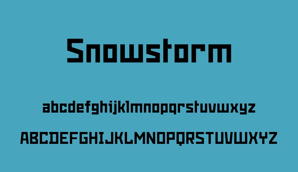 snowstorm font