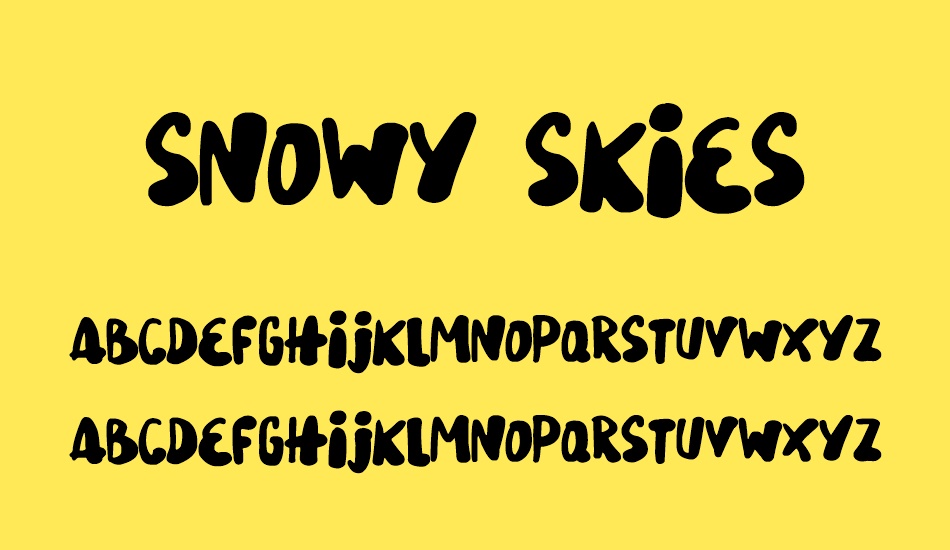 snowy-skies font