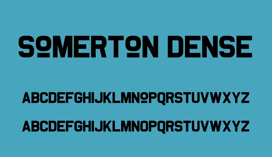 somerton-dense font