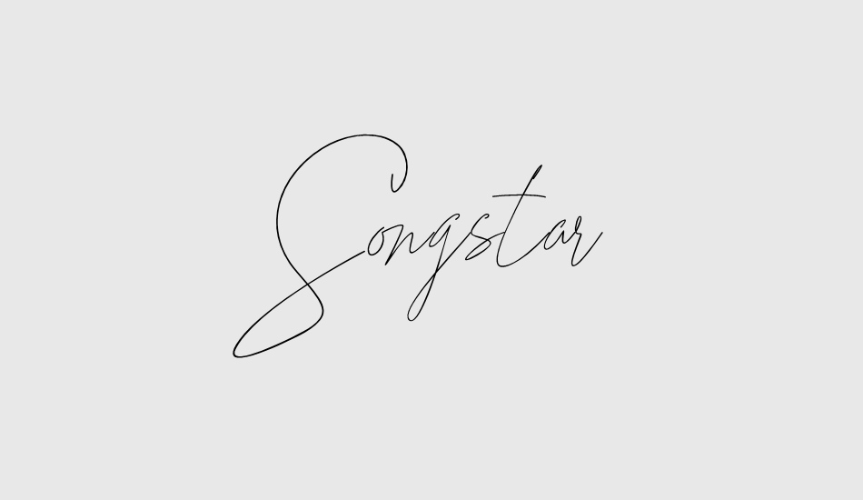 songstar-free font big