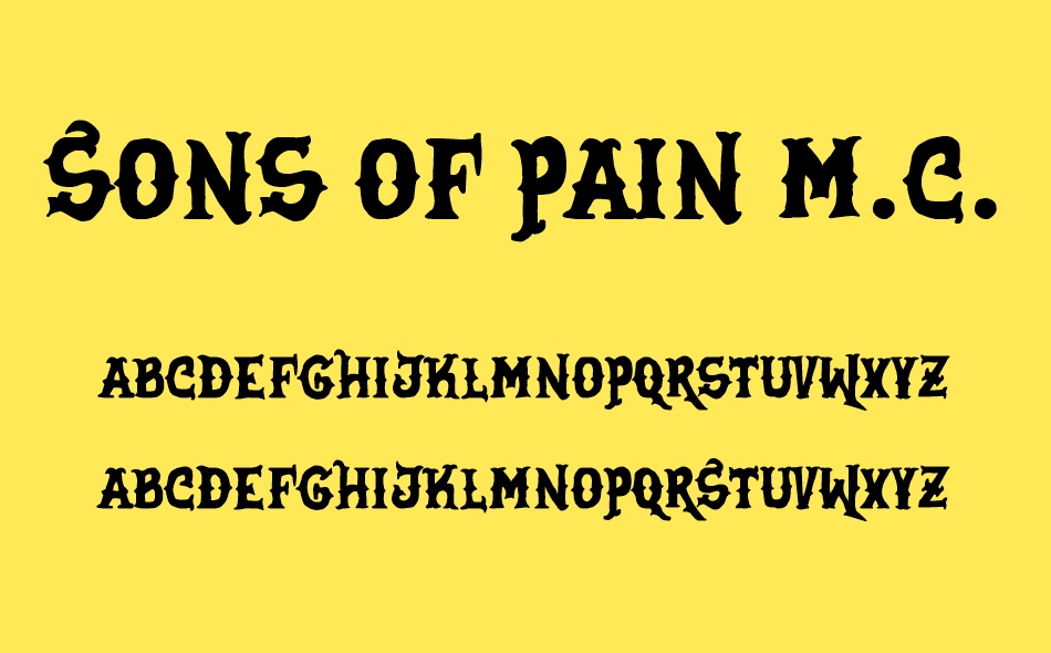 Sons of Pain M.C. font