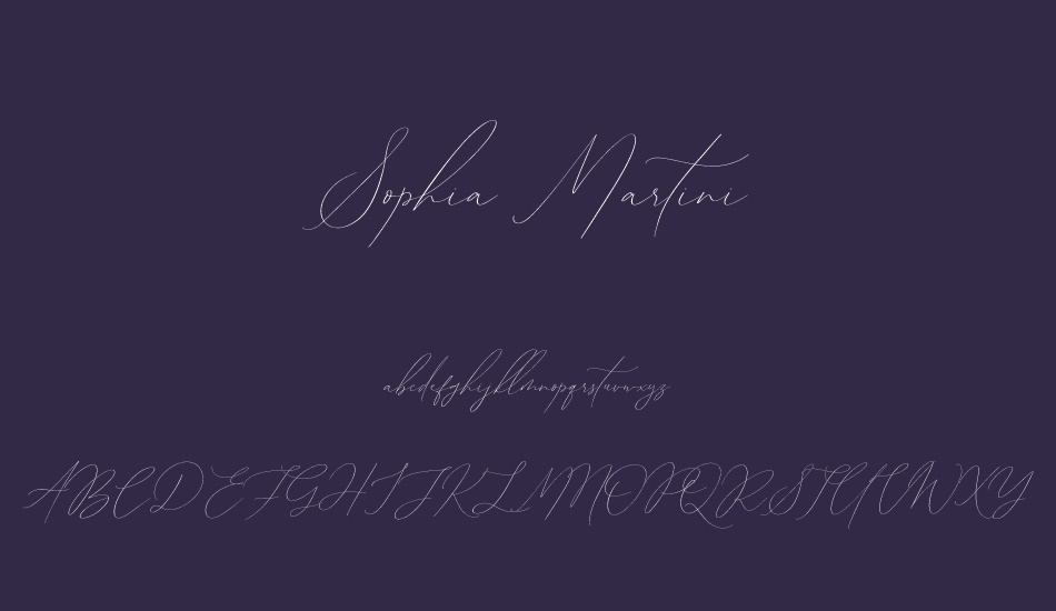 sophia-martini font