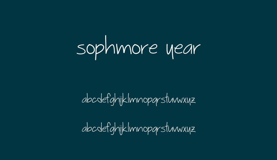 sophmore-year font